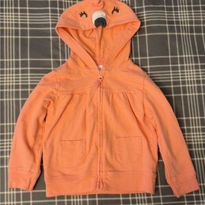 Carter's Peach Hoodie with flamingo hood size 24 months